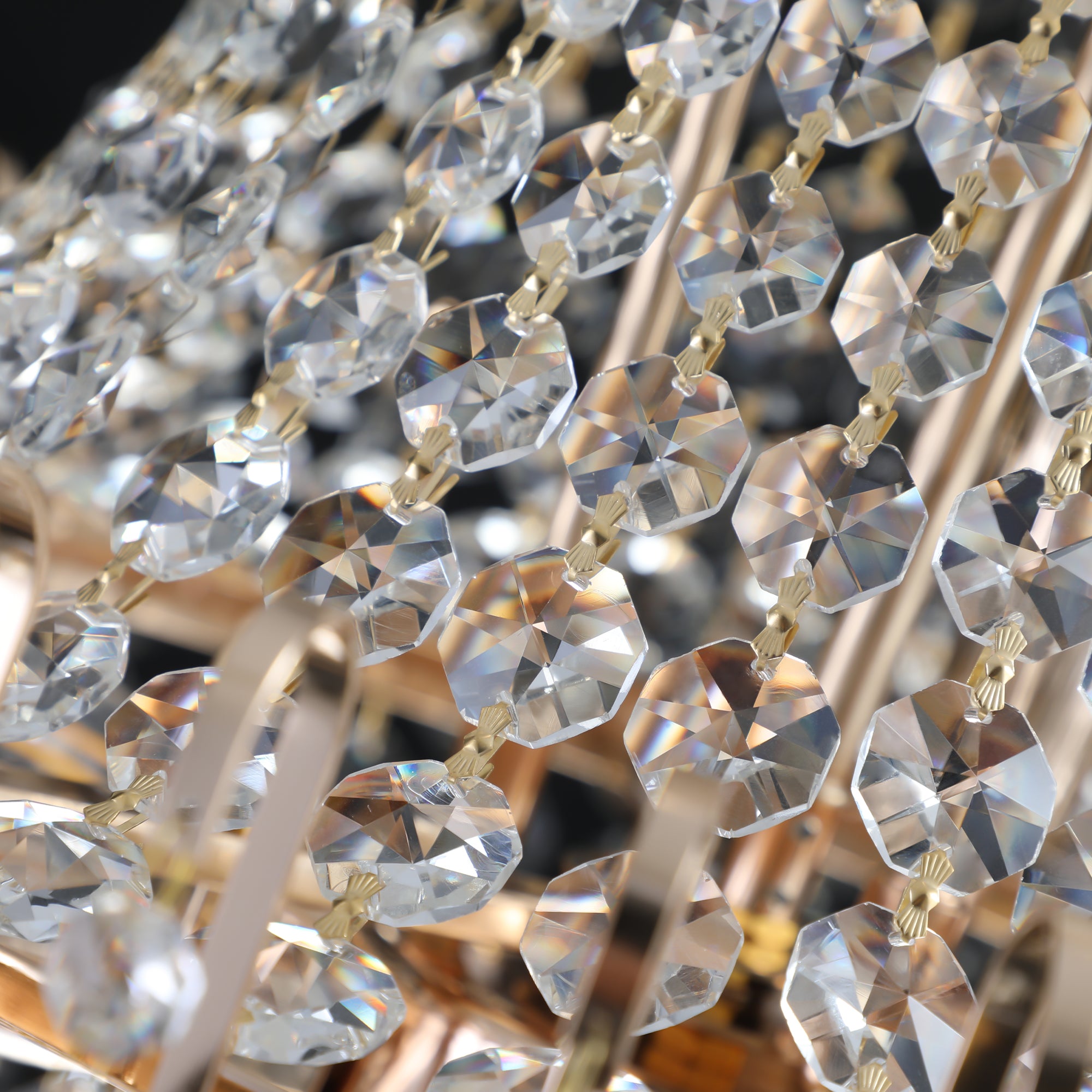 Gold Crystal Chandeliers Large Contemporary Luxury Ceiling Lighting
