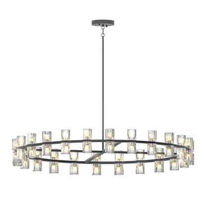 48 Inches Luxury Chandeliers Crystal Living Room Decorative Lights Simple Modern Dining Room(Bulbs Included) - okeli lights