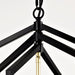 Matte Black Gold Chandelier for Dining Room 4-Light Kitchen Light Fixture Metal Industrial - okeli lights