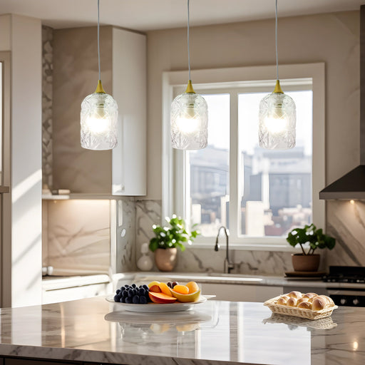 Mid-Century Modern Classic Design Pendant Lamp Gold and Clear - okeli lights