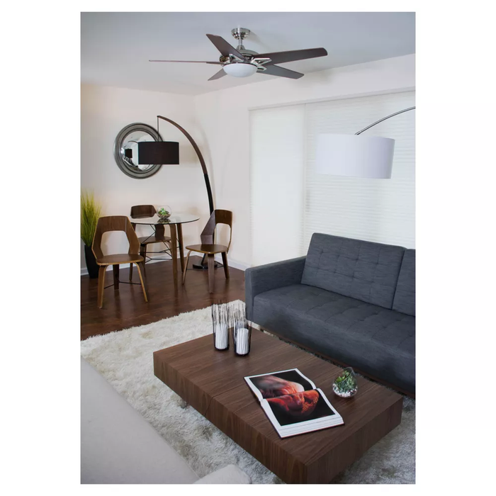 Mid-Century Modern Floor Lamp with Walnut Wood Frame and Marble Base
