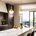 Mid-Century Modern Classic Pendant Lamp Gold and Clear Glass - okeli lights