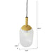 Mid-Century Modern Classic Pendant Lamp Gold and Clear Glass - okeli lights