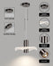 OKELI Modern Pendant Light Kitchen Island Black Dimmable LED - okeli lights