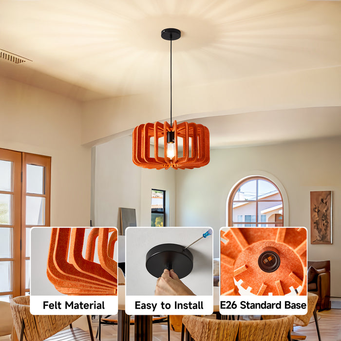 Modern Boho Pendant Lights DIY Hanging Lamp Shade with 59ft Adjustable Wire Chandelier for Reading Corner Restaurant