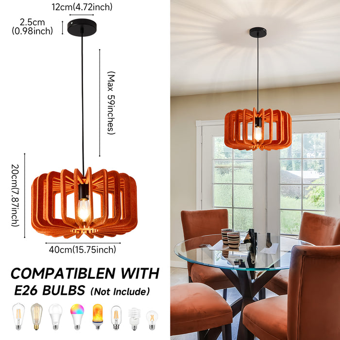 Modern Boho Pendant Lights DIY Hanging Lamp Shade with 59ft Adjustable Wire Chandelier for Reading Corner Restaurant