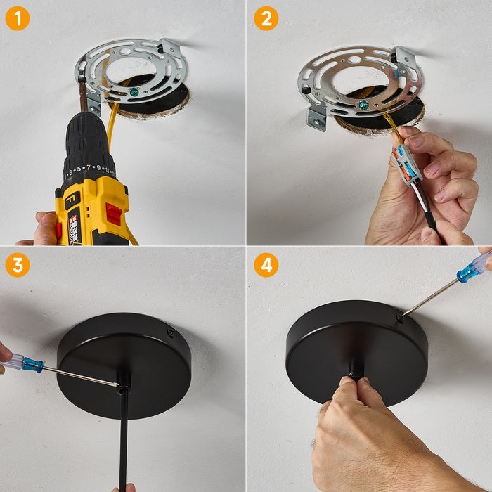 Modern Boho Pendant Lights DIY Hanging Lamp Shade with 59ft Adjustable Wire Chandelier for Reading Corner Restaurant