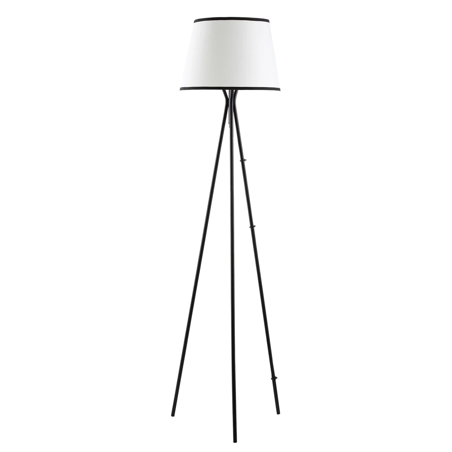 Modern Tripod Floor Lamp Free Standing Land Lamp Steel Frame Footswitch Fabric Lampshade and E26 Base - okeli lights