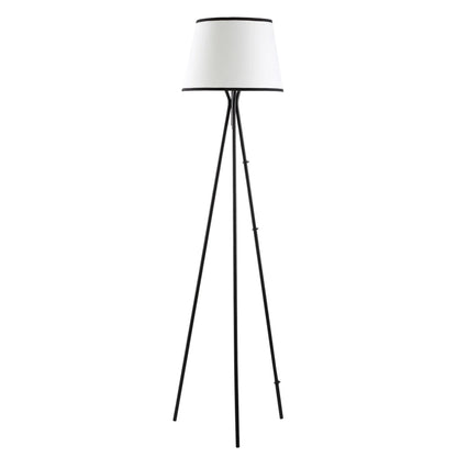 Modern Tripod Floor Lamp Free Standing Land Lamp Steel Frame Footswitch Fabric Lampshade and E26 Base - okeli lights