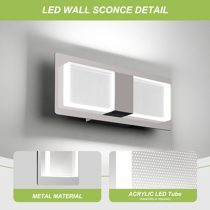 Modern Wall Sconce LED Indoor 3CCT Dimmable Wall Light Fixture Decor - okeli lights