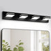 Modern Bathroom Light Fixtures Dimmable 4 Light Black Bathroom Vanity Light 360°Rotatable - okeli lights