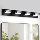 Modern Bathroom Light Fixtures Dimmable 4 Light Black Bathroom Vanity Light 360°Rotatable