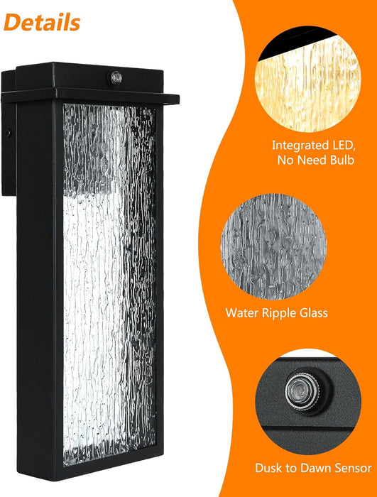 Outdoor Light Fixture Wall Light, Dusk to Dawn Outdoor Lighting Anti-Rust Wall Lantern Outside Wall Sconce