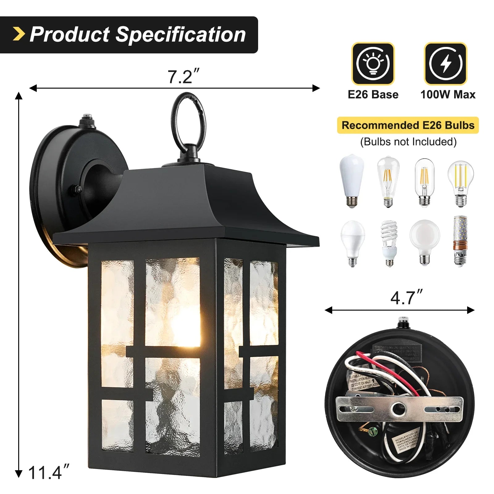 Outdoor Wall Lights Dusk to Dawn Waterproof Anti-rust Lantern Front Porch Sconce Lighting - okeli lights