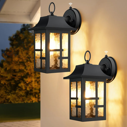 Outdoor Wall Lights Dusk to Dawn Waterproof Anti-rust Lantern Front Porch Sconce Lighting - okeli lights