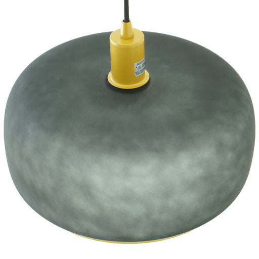 Pendant Lamp Glass Metal Black Sprayed and Gold Lighting - okeli lights