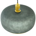 Pendant Lamp Glass Metal Black Sprayed and Gold Lighting - okeli lights