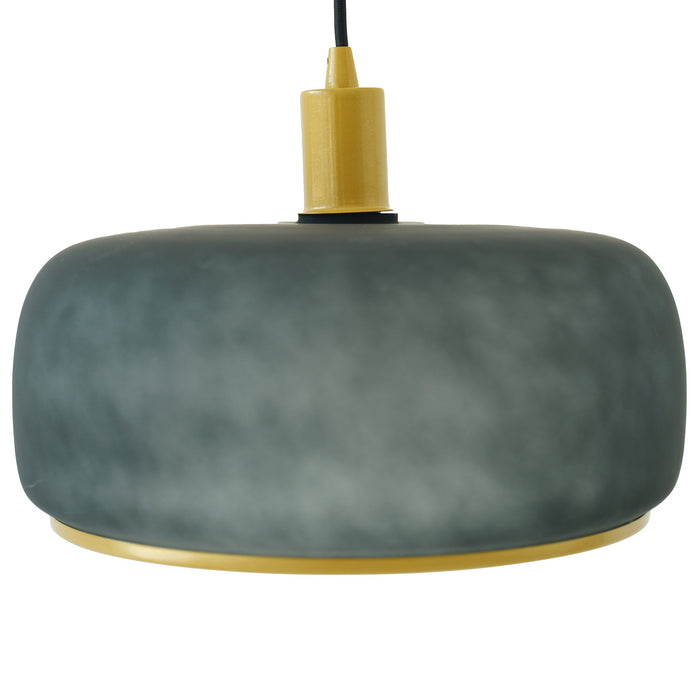 Pendant Lamp Glass Metal Black Sprayed and Gold Lighting - okeli lights