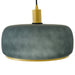 Pendant Lamp Glass Metal Black Sprayed and Gold Lighting - okeli lights