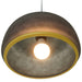 Pendant Lamp Glass Metal Black Sprayed and Gold Lighting - okeli lights
