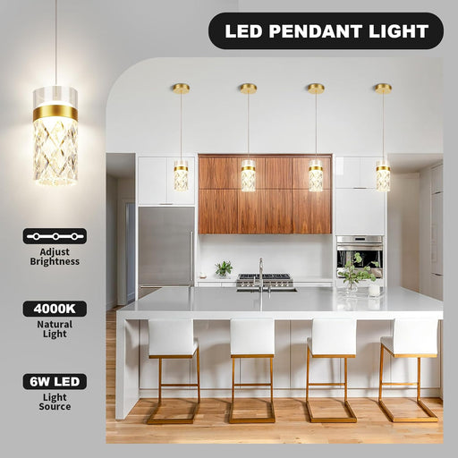 OKELI Modern LED Mini Island Lights Gold Dimmable Pendant Lighting - okeli lights