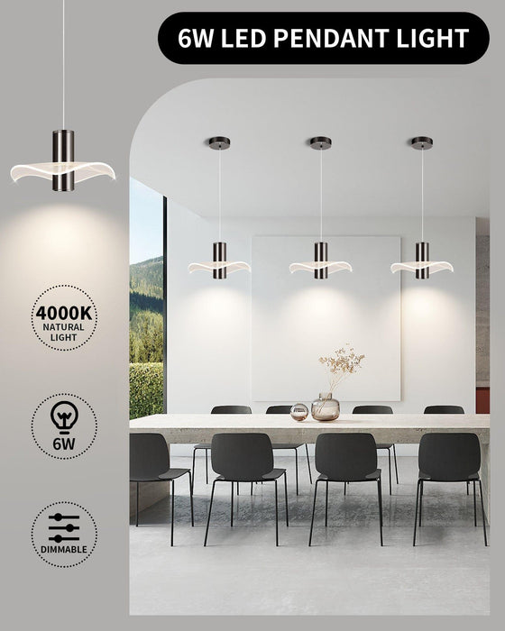 OKELI Modern Pendant Light Kitchen Island Black Dimmable LED - okeli lights