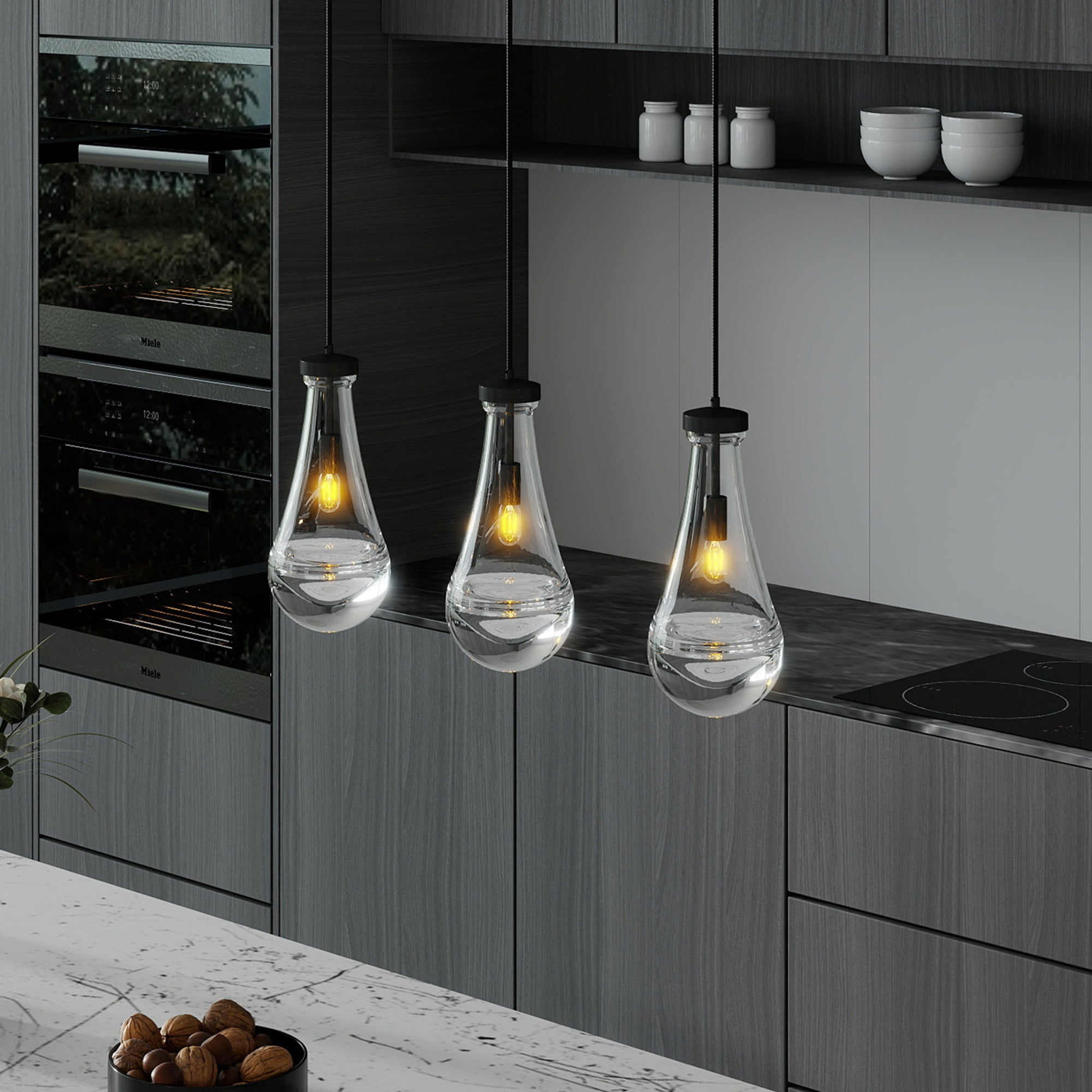 Raindrop Pendant Lights, Modern Pendant Lights for Kitchen Island, Dining Room Light Fixture