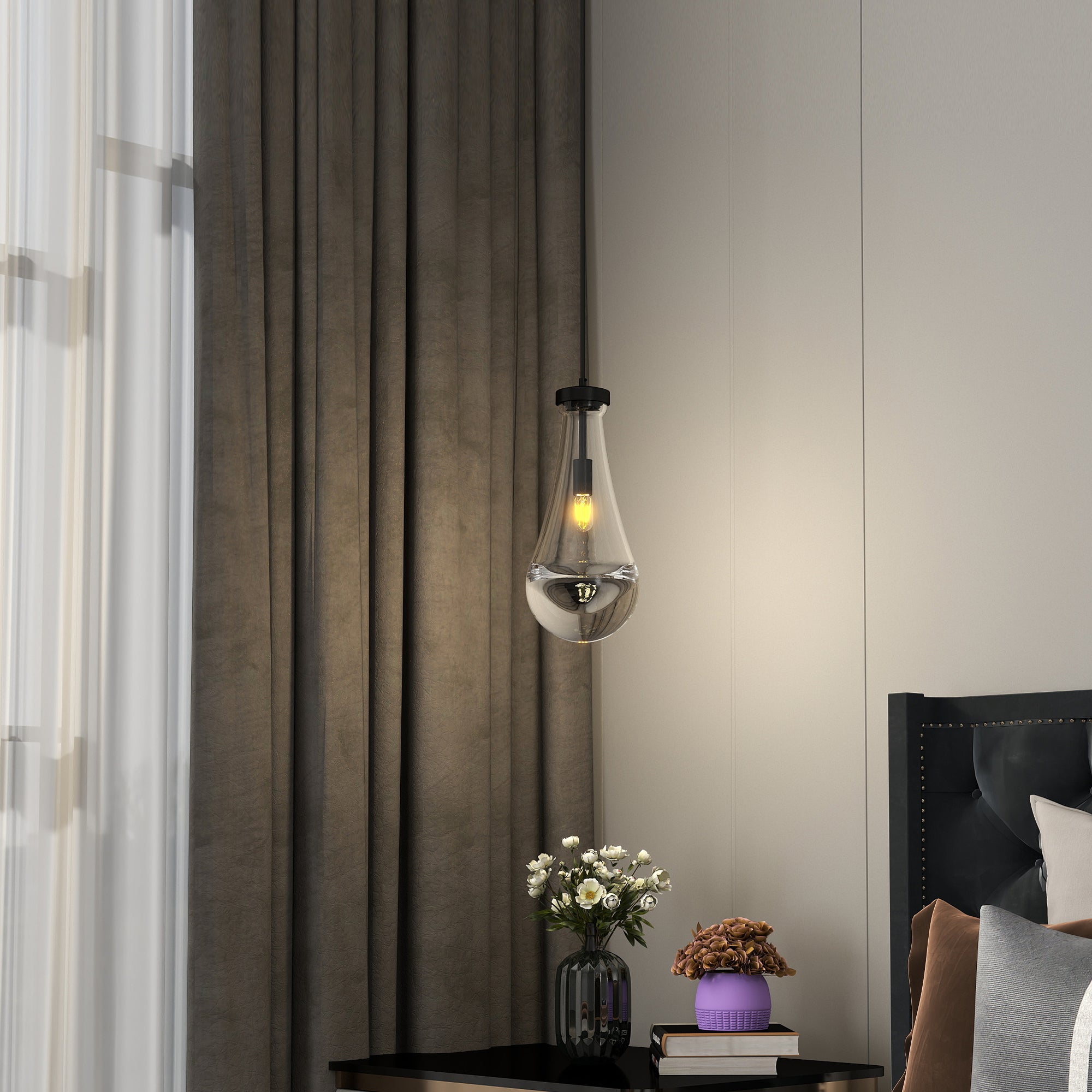 Raindrop Pendant Lights, Modern Pendant Lights for Kitchen Island, Dining Room Light Fixture