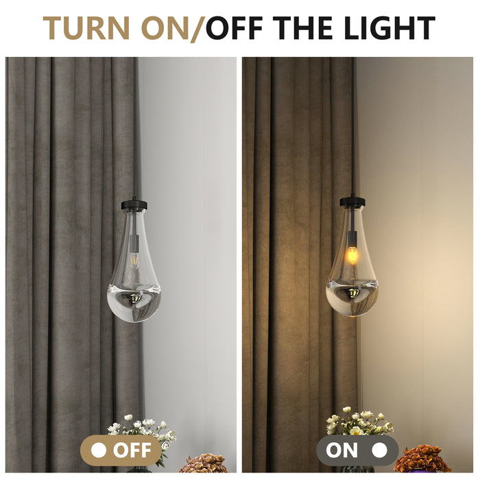 Raindrop Pendant Lights, Modern Pendant Lights for Kitchen Island, Dining Room Light Fixture