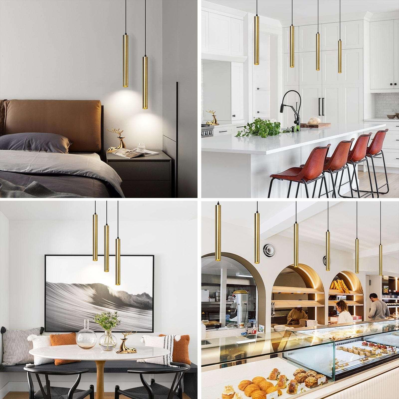 OKELI Pendant Lights LED Minimalist Fixture Ceiling Hanging Strip 3-Pack - okeli lights