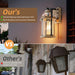 Rustic Farmhouse Wall Lanterns Dusk to Dawn Outdoor Wall Lights Waterproof Lighting Fixtures - okeli lights