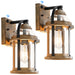 Rustic Farmhouse Wall Lanterns Dusk to Dawn Outdoor Wall Lights Waterproof Lighting Fixtures - okeli lights