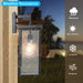 Outdoor Wall Lanterns Black Metal Frame Clear Glass Ambient Light Sensors Weatherproof Wall Sconces 2Pack - okeli lights