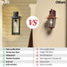 Outdoor Wall Lanterns Black Metal Frame Clear Glass Ambient Light Sensors Weatherproof Wall Sconces 2Pack - okeli lights