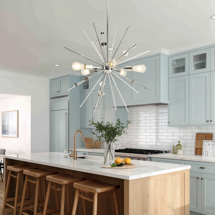 Modern Chandelier Ceiling Light Fixture 5-Light Mid Century Classic Contemporary Sputnik Chandelier