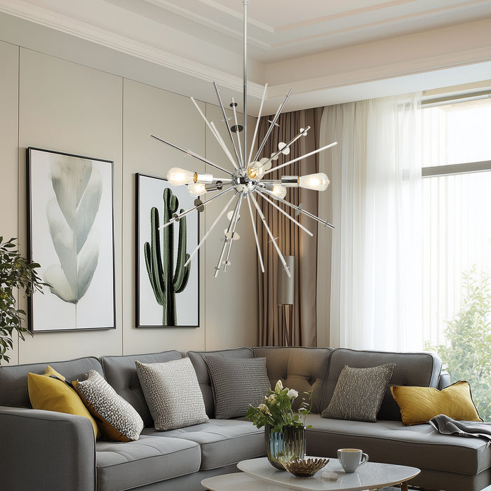 Modern Chandelier Ceiling Light Fixture 5-Light Mid Century Classic Contemporary Sputnik Chandelier