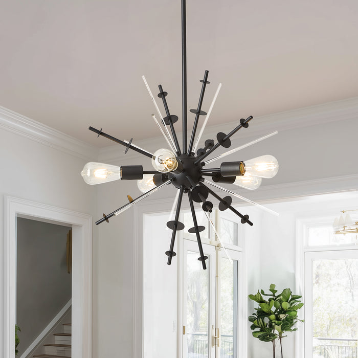 Modern Chandelier Ceiling Light Fixture 5-Light Mid Century Classic Contemporary Sputnik Chandelier