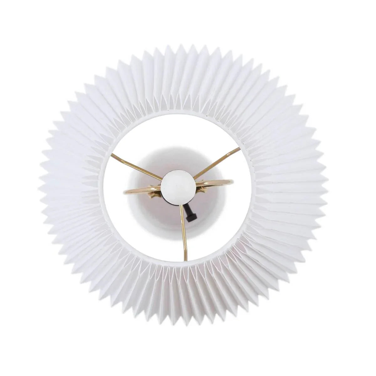 Textured Ceramic Table Lamp with Fluted Fabric Shade White - okeli lights