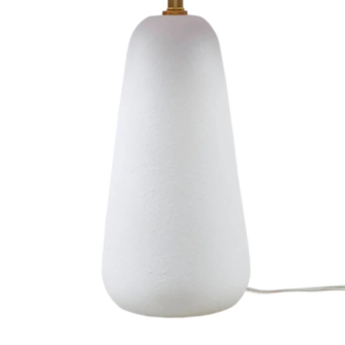Textured Ceramic Table Lamp with Fluted Fabric Shade White - okeli lights