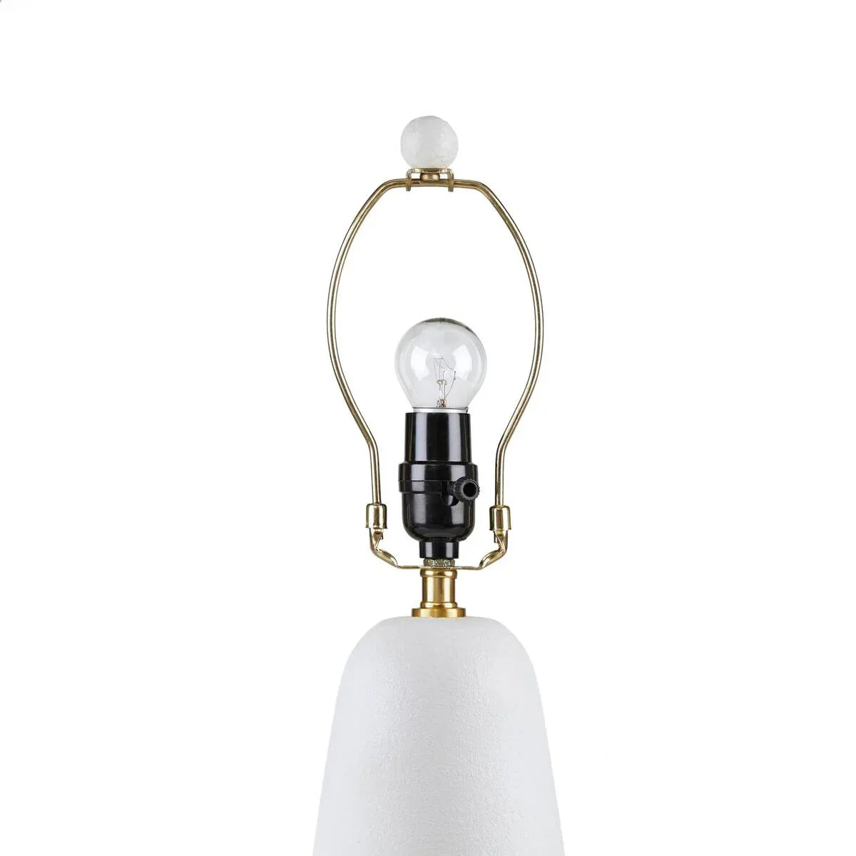Textured Ceramic Table Lamp with Fluted Fabric Shade White - okeli lights