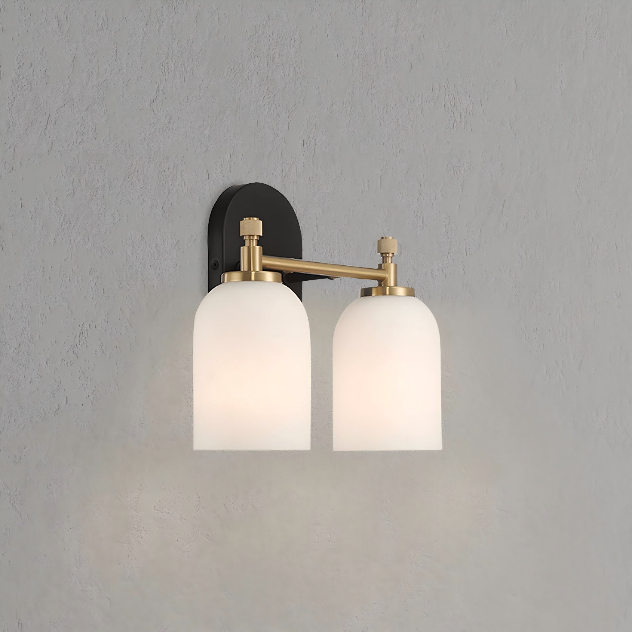 Traditional Style Vanity Over Bathroom Mirror Wall Sconce with White Frosted Glass 2-3-Lights - okeli lights