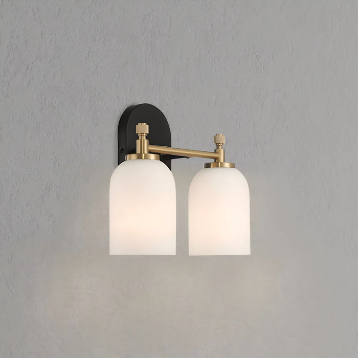 Traditional Style 2-3-Lights Vanity Over Bathroom Mirror Wall Sconce with White Frosted Glass