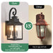 Outdoor Wall Lantern Light Vintage Black Metal Sconce with Clear Seeded Glass - okeli lights