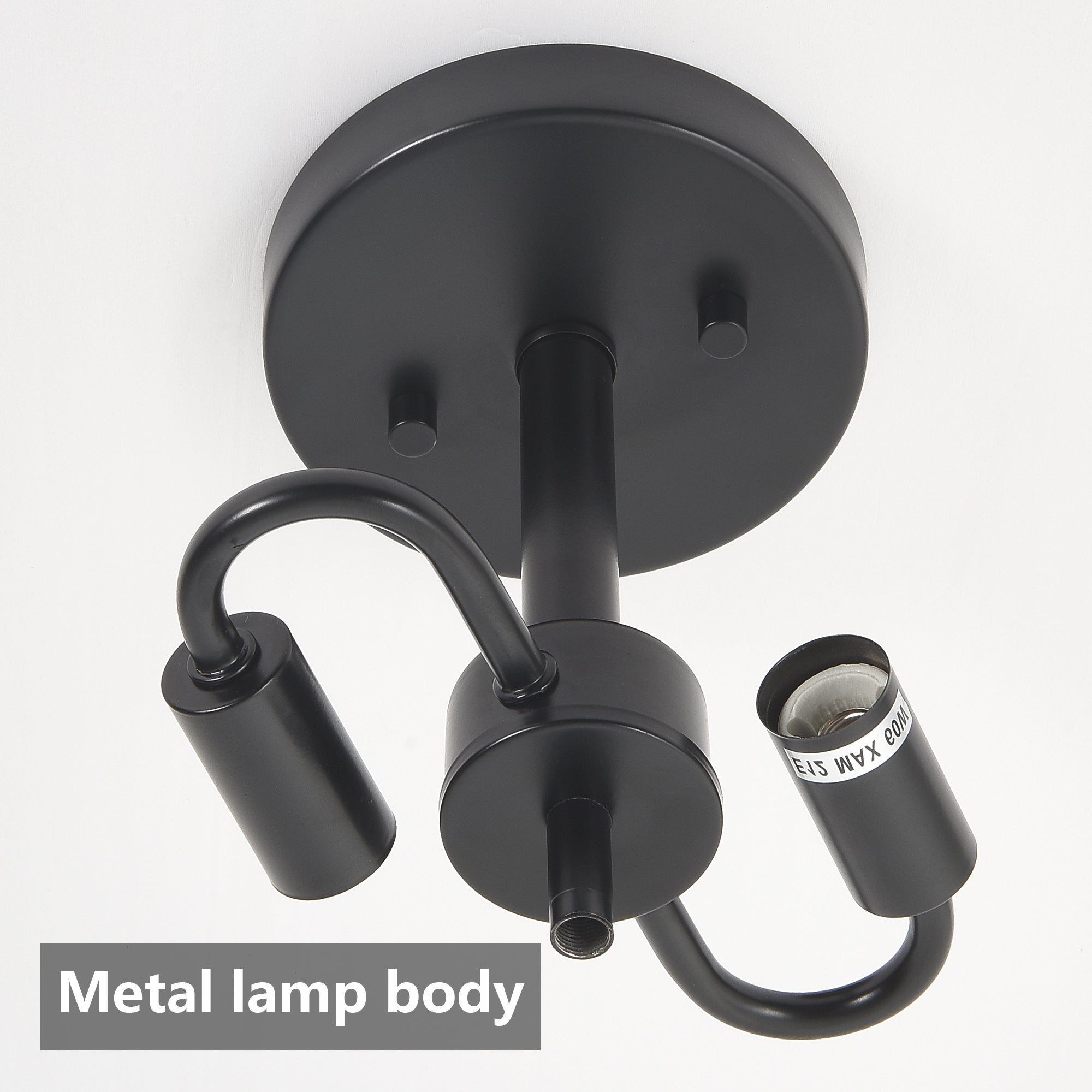 Ceiling Light Fixtures Flush Mount Indoor Outdoor Ceiling Light with Water Ripple Glass