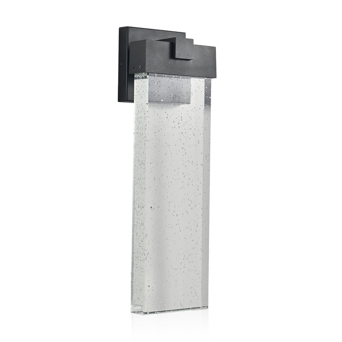 Modern Outdoor Wall Light Fixture Weatherproof LED Wall Sconce with Bubble Crystal Up and Down Lighting