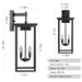 Outdoor Wall Lanterns Black Metal Frame Clear Glass Weatherproof Wall Sconces 4 E12 Bulb Socket - okeli lights