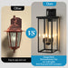 Outdoor Wall Lanterns Black Metal Frame Clear Glass Weatherproof Wall Sconces 4 E12 Bulb Socket - okeli lights