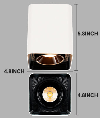 Modern LED Dimmable Ceiling Light Fixtures 20W 1300LM 2700K-6000K Cuboidal 3pack