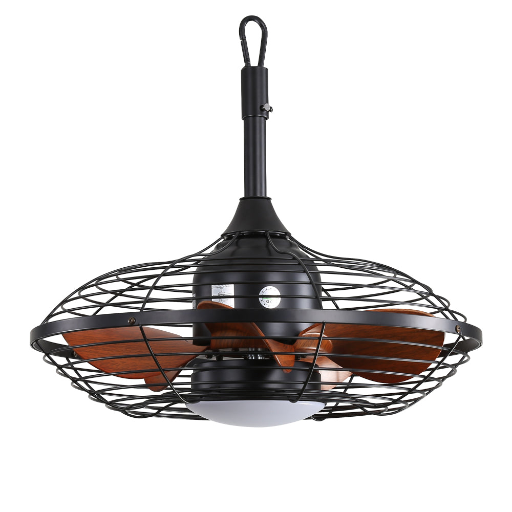 20-Inch Downrod Mount Ceiling Fan LED 18W 3CCT for Outside Patios Pergola