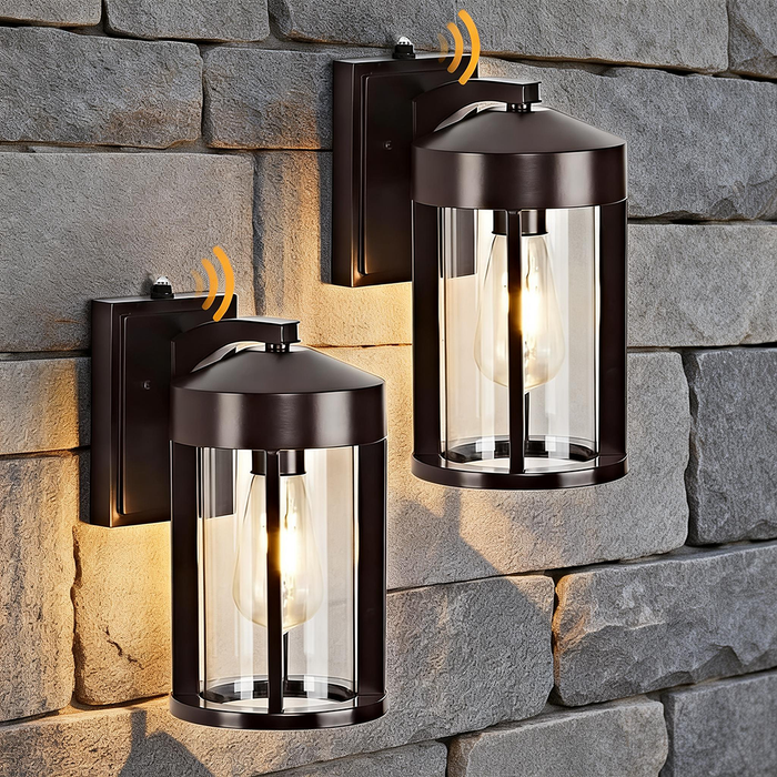 OKELI Dusk to Dawn Coffee-Bronze Outdoor Wall Lights Fixture with Photocell Sensor Waterproof Anti-Rust Porch Light